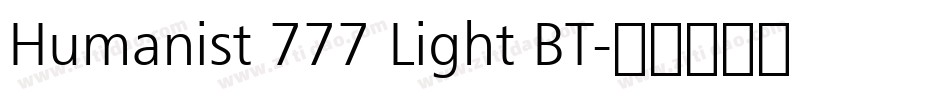 Humanist 777 Light BT字体转换